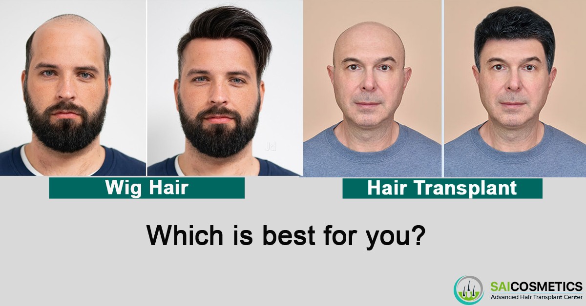 Comparison Between Hair Transplant and Wig.